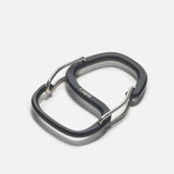 Coachwhip Carabiner Key Ring, Vapor Black
