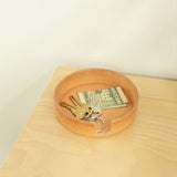 Kobon Natural Leather Coaster / Catchall Tray, Round