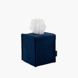 Small Merino Wool Felt Tissue Box Cover, Marine