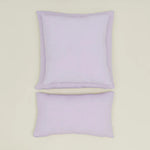 Simple lilac linen pillows, featuring a cozy oversized design, crafted from 100% Belgian linen.