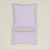 Simple lilac linen pillows, featuring a cozy oversized design, crafted from 100% Belgian linen.