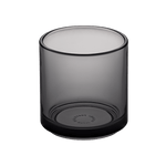 Hasami Porcelain grey glass tumbler, modern design, perfect for various beverages, stackable and stylish.