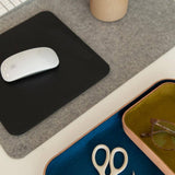 Mosen Large Merino Wool Felt Desk Pad, Granite