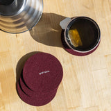 Merino Wool Felt Coaster Sets, Round - Assorted Colors
