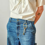 Coachwhip Carabiner Key Ring, Vapor Brass