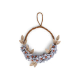 Dusty Blue Felt Flower Wreath