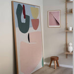 Arthur Throw Blanket showcasing abstract patterns, hung on the wall as decor.