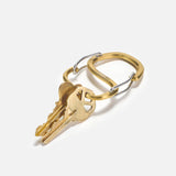 Coachwhip Carabiner Key Ring, Vapor Brass