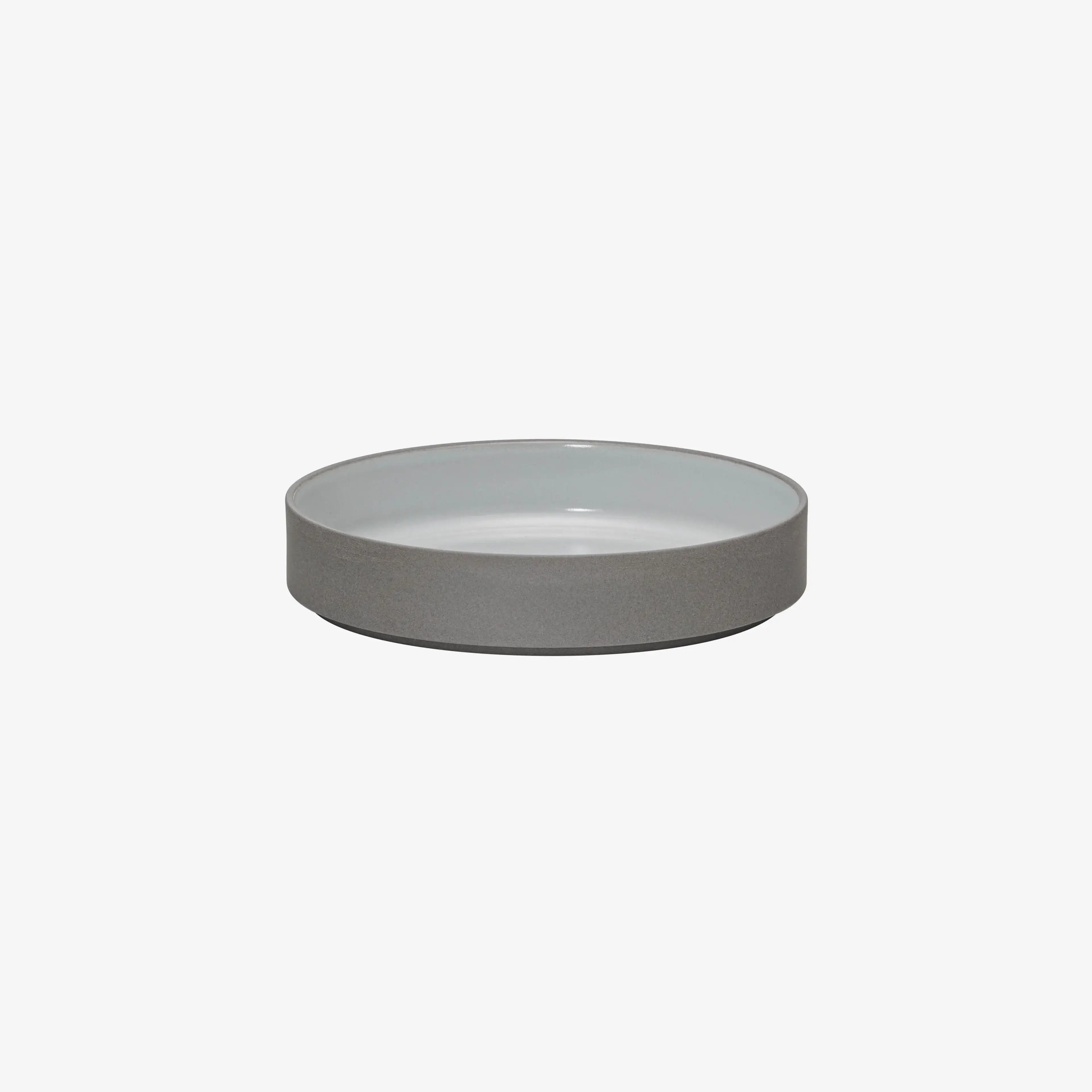 Hasami Porcelain Grey Collection Bowl in matte grey with glossy ash white interior, elegant and modern design.