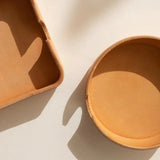Kobon Natural Leather Tray, Square