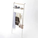 Leaning Ladder with Shelf, White