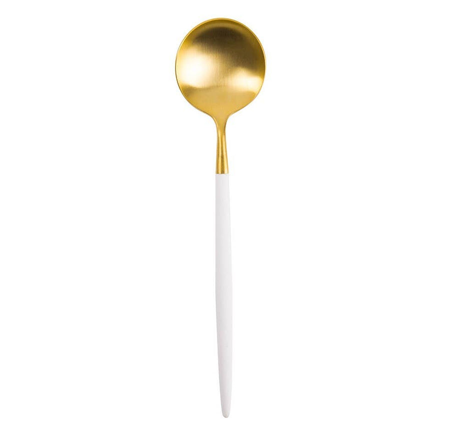 Matte Gold and White Spoon