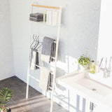 Leaning Ladder with Shelf, White