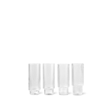 Ferm Living Ripple Long Drink Glasses, Set of 4 - Clear