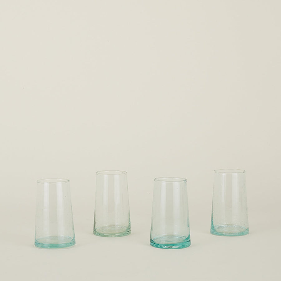 Recycled Glass Pitcher and Tumblers