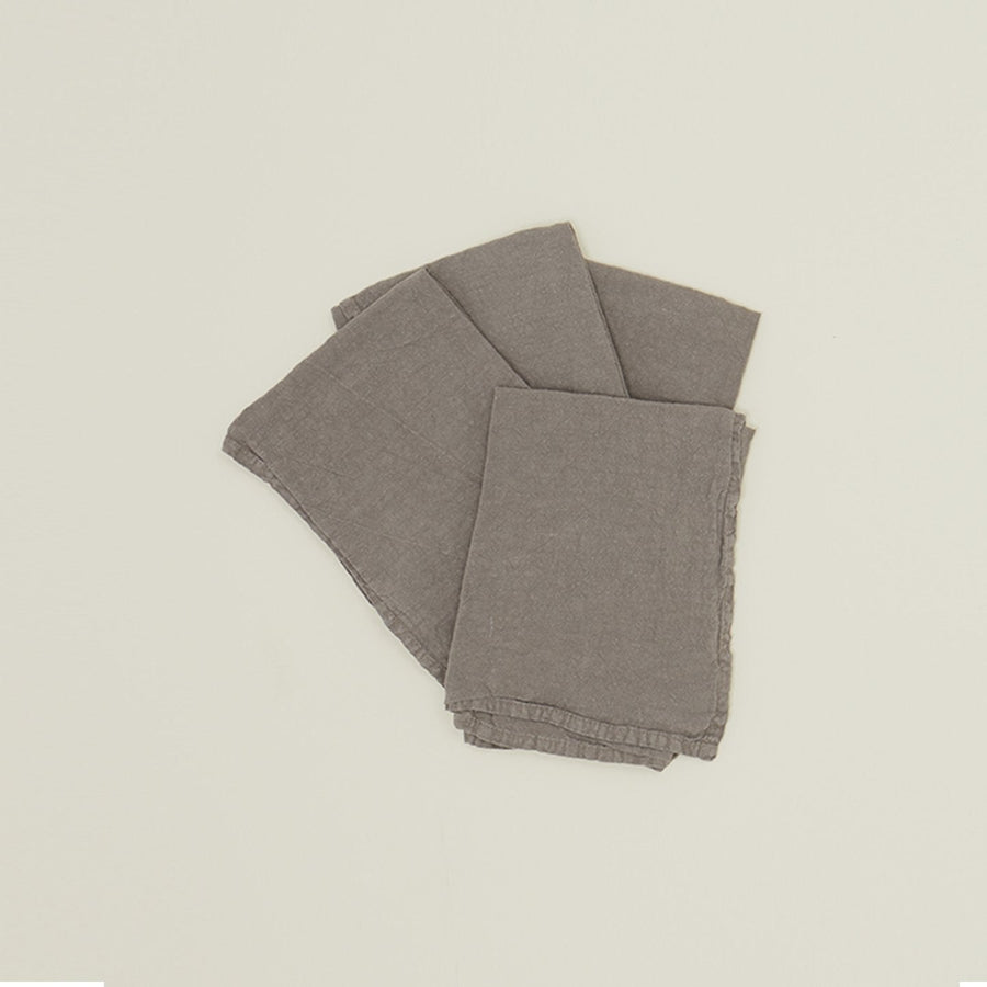 Simple Linen Napkins, Dark Grey