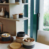 Hasami Porcelain Medium Bowl - Tall, Black - Acacia