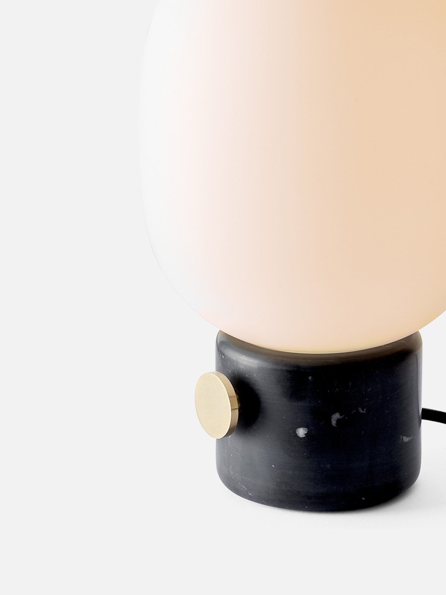 JWDA Black Marble and Brass Table Lamp