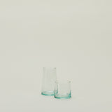 Recycled Glass Pitcher and Tumblers