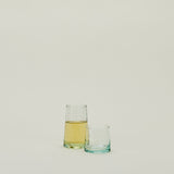 Recycled Glass Pitcher and Tumblers