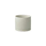 Kinto medium plant pot in light grey, 4" diameter.