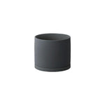 Kinto dark grey 4" plant pot against white background