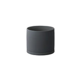Kinto dark grey 4" plant pot against white background