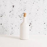gharyan matte white stoneware olive oil bottle