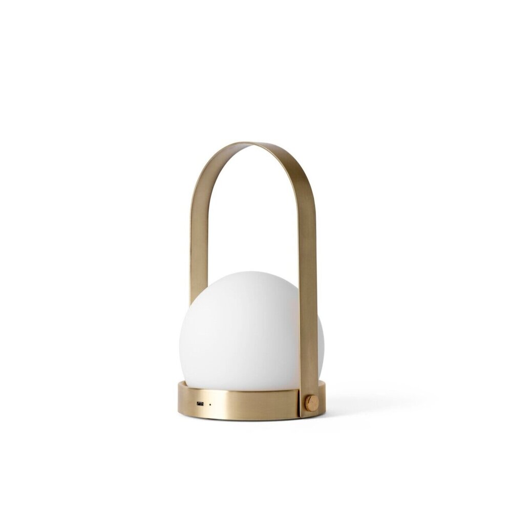 Carrie LED Lamp, Brass - Acacia