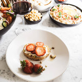 gharyan dadasi stoneware dinner plate with food
