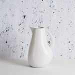 gharyan kuduo stoneware pitcher in matte white