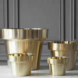 Brushed Brass Flower Pots - Acacia