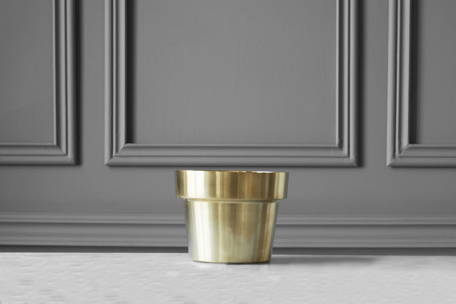 Brushed Brass Flower Pots - Acacia
