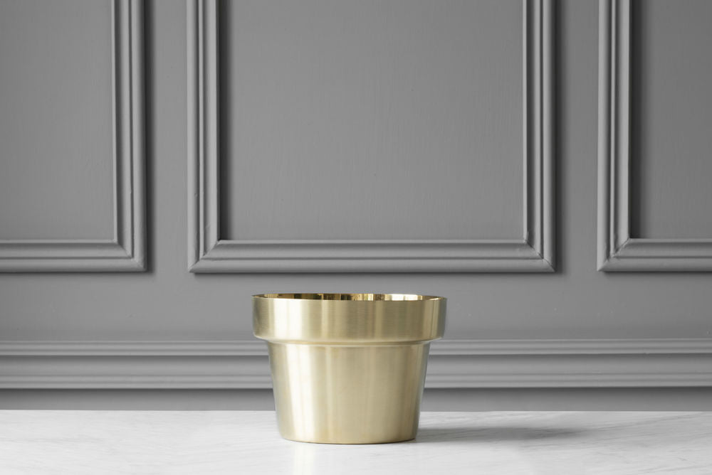 Brushed Brass Flower Pots - Acacia