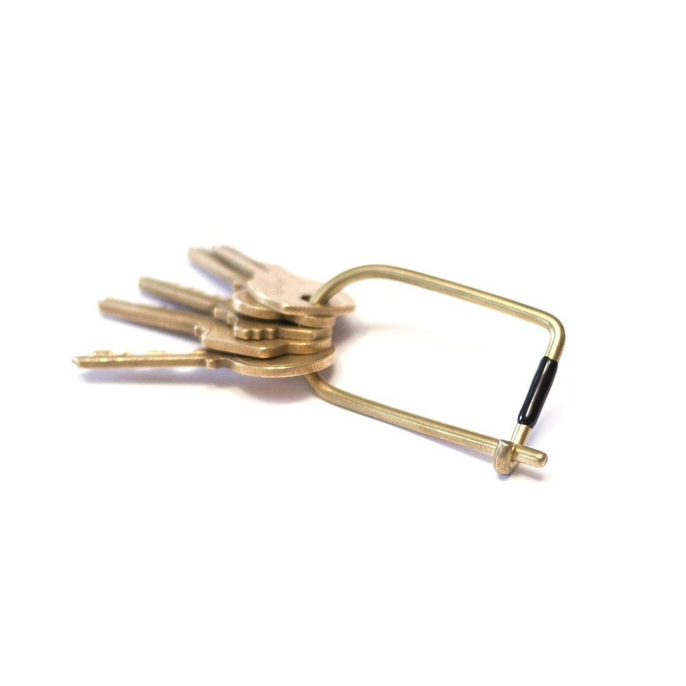 Wilson Brass Keyring - Acacia