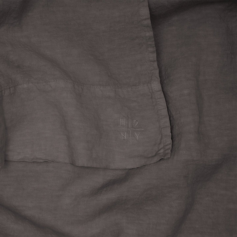 Simple Linen Bedding, Dark Grey