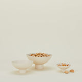 Essential Footed Bowls, Ivory