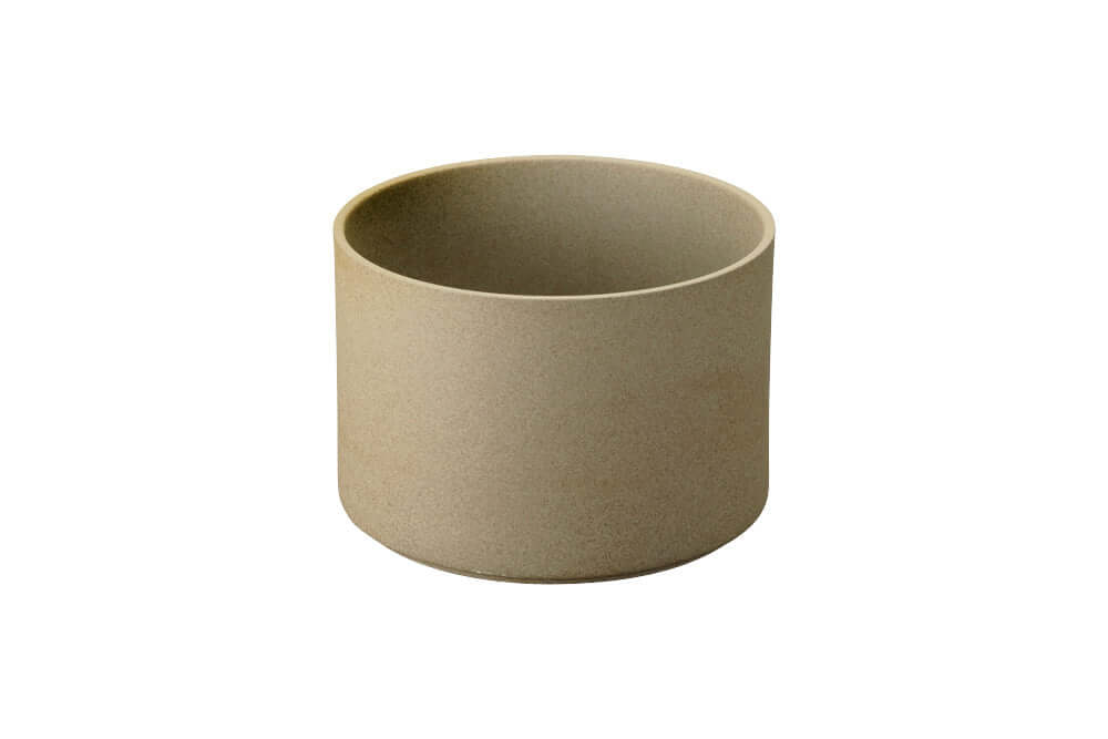Hasami Porcelain Large Planter in natural unglazed clay, designed for multifunctional use as a cachepot or direct planting.