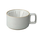 Hasami Porcelain Dripper, Gloss Grey - Acacia