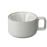 Hasami Porcelain Dripper, Gloss Grey - Acacia