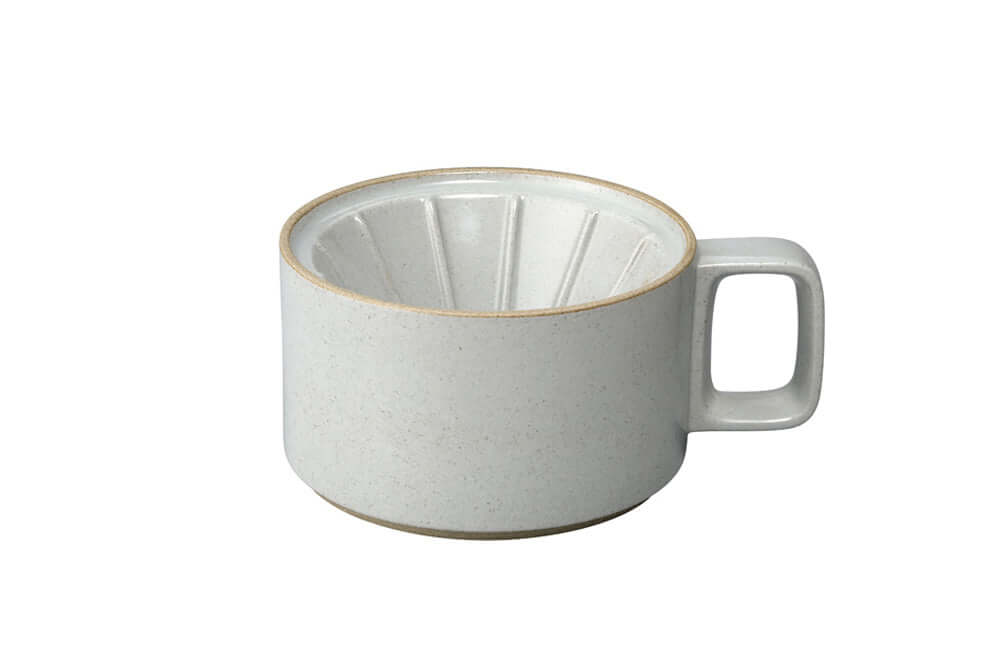 Hasami Porcelain Dripper, Gloss Grey - Acacia