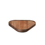 Hasami Porcelain Wood Plate / Tray - Triangle, Walnut -- DISCONTINUED