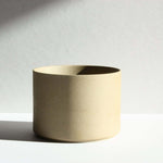 Hasami Porcelain large natural planter with unglazed clay finish, perfect for cachepot use or direct planting.