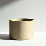 Hasami Porcelain large natural planter with unglazed clay finish, perfect for cachepot use or direct planting.
