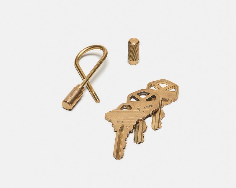 Helix Key Ring, Brass