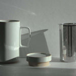 Hasami Porcelain Tall Teapot, Gloss Grey - Acacia