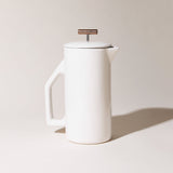 850 mL Ceramic French Press, Gloss Cream