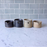 Hasami Porcelain Sugar Pot, Natural - Acacia