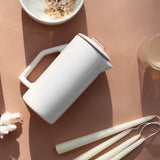 850 mL Ceramic French Press, Gloss Cream