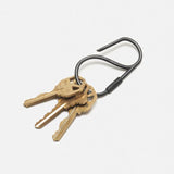 Offset Key Ring, Carbon Black